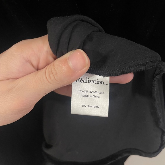 Realisation Par Black Velvet silk slip dress - Picture 9 of 10